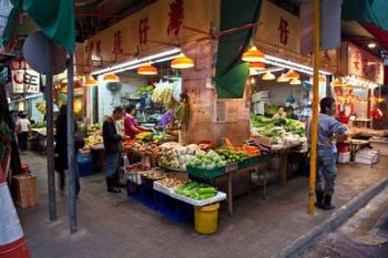 Street Market Vegetables, Hong Kong, China | Obraz na stenu