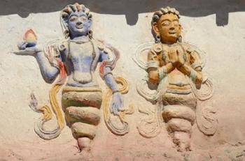 Indian And Buddhist Gods On Temple, Thiksey, Ladakh, India | Obraz na stenu