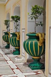 Plant Pots, Raj Palace Hotel, Jaipur, India | Obraz na stenu