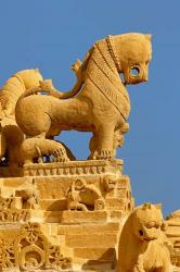 Carved figures on Jain Temple, Jaisalmer, India | Obraz na stenu