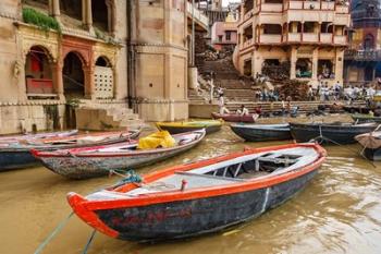 Boats on river Ganges, Varanasi, India | Obraz na stenu