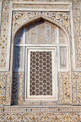 Agra, India, Geometric Window Design at the tomb of Itimad-ud-Dawlah | Obraz na stenu