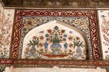 Agra, India, Pietra Dura Stonework, The Itimad-ud-Dawlah, Mausoleum | Obraz na stenu