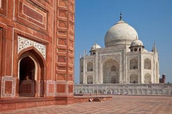 Agra, India, Taj Mahal view from the Mosque, on left | Obraz na stenu