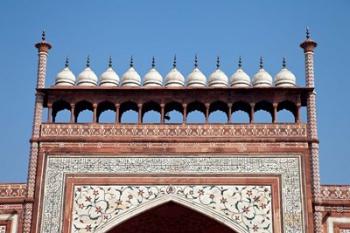 Agra, India, Taj Mahal, Decorative Domes on top of the Gateway | Obraz na stenu
