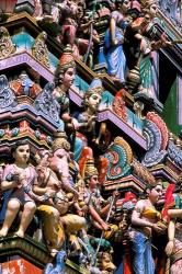 Hindu Figurines on Temple, Bangalore, India | Obraz na stenu