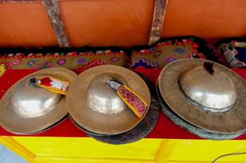 Brass cymbals at Hemis Monastery, Ladakh, India | Obraz na stenu