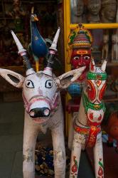 Colorful local handicrafts, Pushkar, Rajasthan, India. | Obraz na stenu