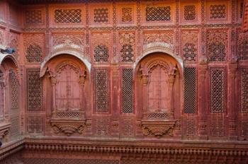 Intricately carved walls of Mehrangarh Fort, Jodhpur, Rajasthan, India | Obraz na stenu