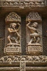 Details of Bas Relief of Orissa Dancers at Sun Temple, Konark, Orissa, India | Obraz na stenu