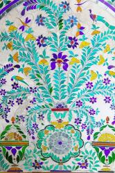 Decorated Tile Painting at City Palace, Udaipur, Rajasthan, India | Obraz na stenu
