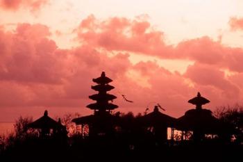 Sunset at the Temple by the Sea, Tenah Lot, Bali, Indonesia | Obraz na stenu