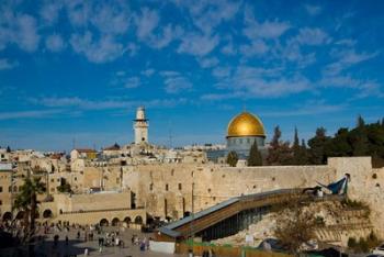 Israel, Jerusalem, Western Wall and Dome of the Rock | Obraz na stenu