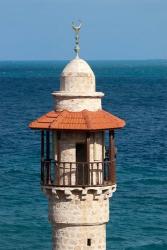 Israel, Jaffa, Al-Bahr Mosque minaret | Obraz na stenu