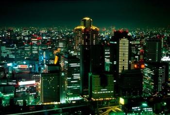 Aerial View of Downtown Skyline, Osaka, Japan | Obraz na stenu