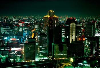 Aerial View of Downtown Skyline, Osaka, Japan | Obraz na stenu