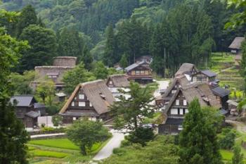 Gassho-Zukuri Houses in the Mountain, Japan | Obraz na stenu