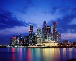 Singapore Skyline at Night | Obraz na stenu