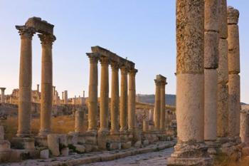 Column street in ancient Jerash ruins, Amman, Jordan | Obraz na stenu