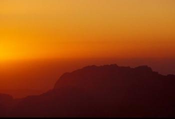 Sunset on Petra Valley, Jordan | Obraz na stenu