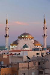Jordan, Kings Highway, Madaba, Town view with mosque | Obraz na stenu