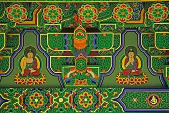 Detail of Wall Mural at a Buddhist Temple, Taegu, South Korea | Obraz na stenu