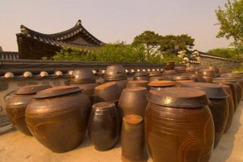 Traditional Korean House, Namsangol Hanok Village, Seoul, South Korea | Obraz na stenu