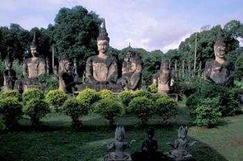 Buddhist Sculptures at Xieng Khuan Buddha Park, Vientiane, Laos | Obraz na stenu