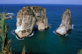 Asia, Lebanon, Beirut, Coastal Pigeon Rocks | Obraz na stenu