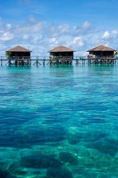 Bungalows, Sipadan-Kapalai Dive Resort, Borneo, Malaysia | Obraz na stenu