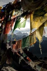 Prayer flags on Summit of Gokyo Ri, Everest region, Mt Everest, Nepal | Obraz na stenu