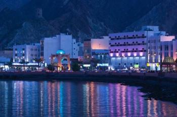 Mutrah Corniche Buildings, Muscat, Oman | Obraz na stenu