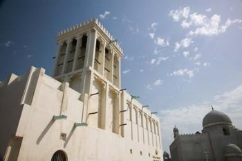 Qatar, Ad Dawhah, Doha. Heritage House Museum- Traditional Badgir (Wind Tower) built in 1935 | Obraz na stenu