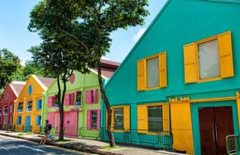 Downtown Singapore in Fullerton area of Clarke Quay. | Obraz na stenu