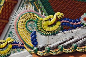 Decorative dragon, Wat Pho, Bangkok, Thailand | Obraz na stenu