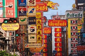 Signs in Chinatown, Bangkok, Thailand | Obraz na stenu