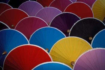 Colorful Umbrellas at Umbrella Factory, Chiang Mai, Thailand | Obraz na stenu