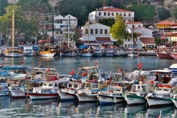 Old Harbor and boats in reflection Antalya, Turkey | Obraz na stenu