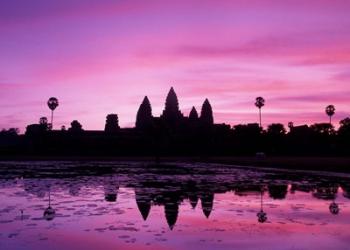 View of Temple at Dawn, Angkor Wat, Siem Reap, Cambodia | Obraz na stenu