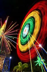 Amusement Park at Night, Surfers Paradise, Gold Coast, Queensland, Australia | Obraz na stenu