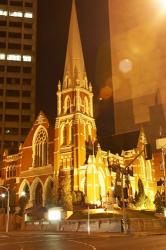 Albert Street Uniting Church at Night, Brisbane, Queensland, Australia | Obraz na stenu