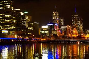 Yarra River, Queens Bridge and CBD, Melbourne, Victoria, Australia | Obraz na stenu