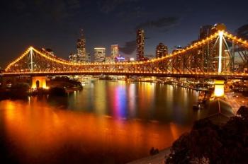 Australia, Queensland, Story Bridge, Brisbane River | Obraz na stenu