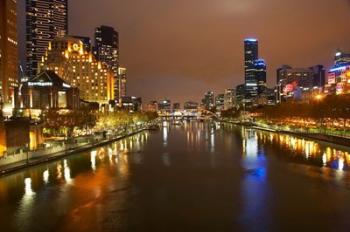 Australia, Victoria, Melbourne, Yarra River, City Skyline | Obraz na stenu