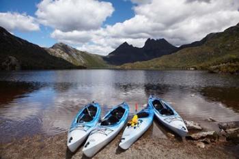 Kayaks, Cradle Mountain and Dove Lake, Western Tasmania, Australia | Obraz na stenu
