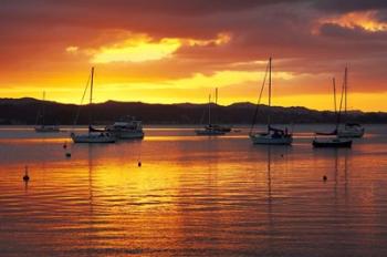 Sunset, Russell, Bay of Islands, Northland, New Zealand | Obraz na stenu