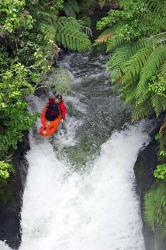 Kayak in Tutea's Falls, Okere River, New Zealand | Obraz na stenu