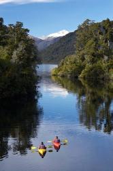 Kayaks, Moeraki River by Lake Moeraki, West Coast, South Island, New Zealand | Obraz na stenu