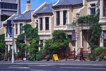 Historic Terrace Houses, Stuart Street, Dunedin, New Zealand | Obraz na stenu