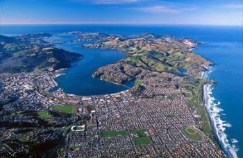 Otago Harbor and Otago Peninsula, Dunedin City, New Zealand | Obraz na stenu